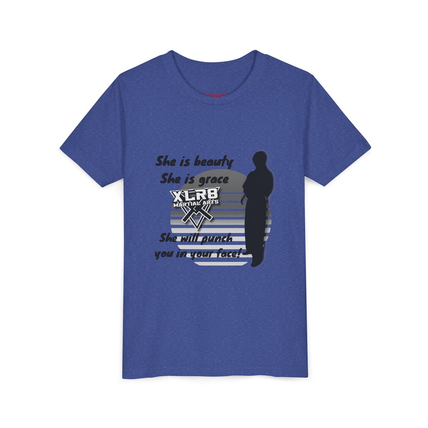Youth Martial Arts Tee — "She is beauty, She is grace" Karate Shirt
