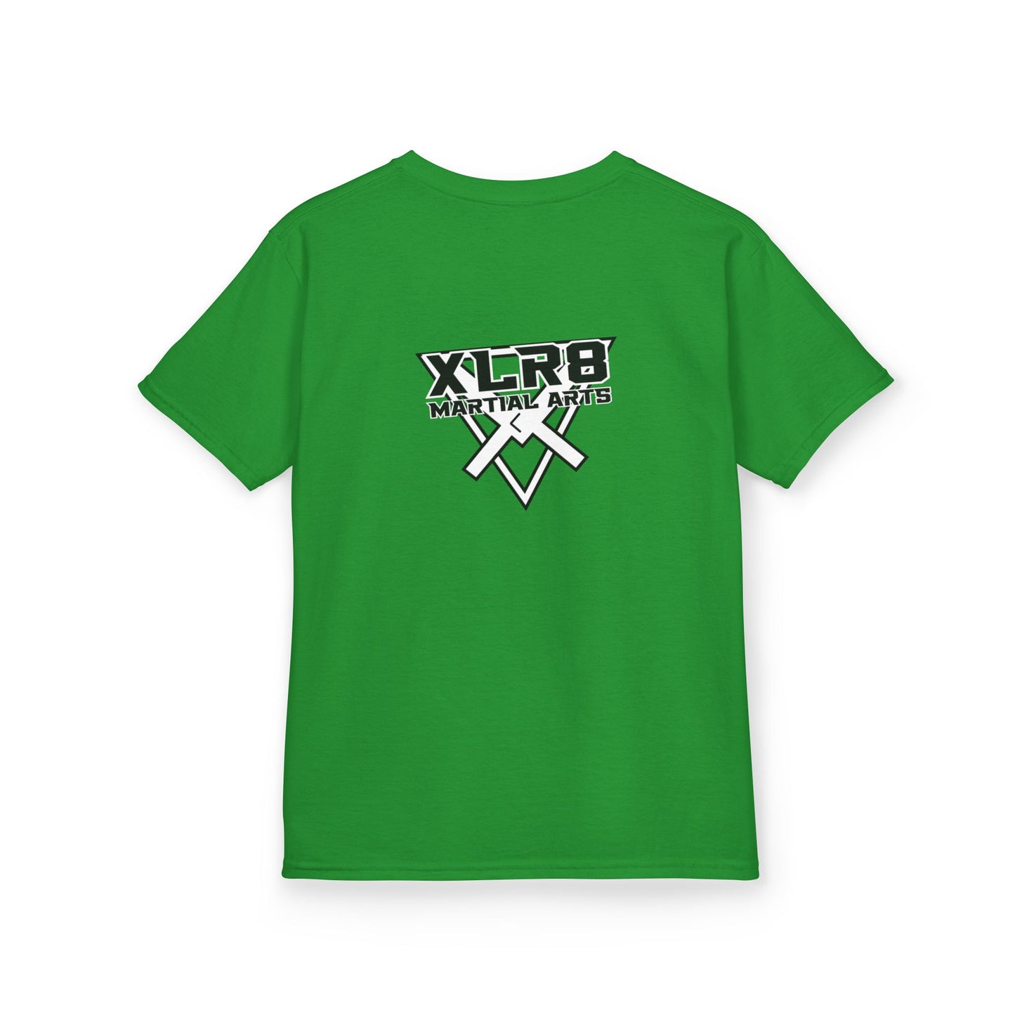 Kids Tee — "Don't Be a Cry Baby" Silhouette Tee with XLR8 Martial Arts Back Logo