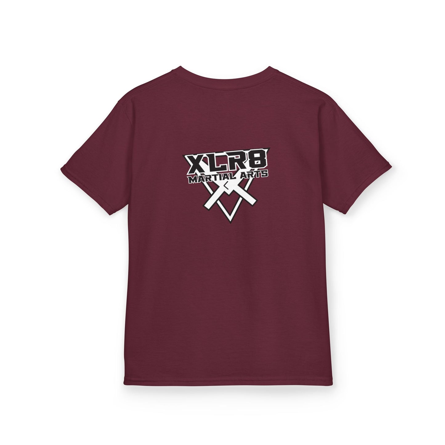 Kids Tee — "Don't Be a Cry Baby" Silhouette Tee with XLR8 Martial Arts Back Logo